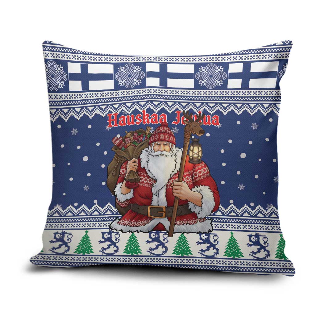 Funny Finland Christmas Pillow Cover Hauskaa Joulua Joulupukki - Wonder Print Shop
