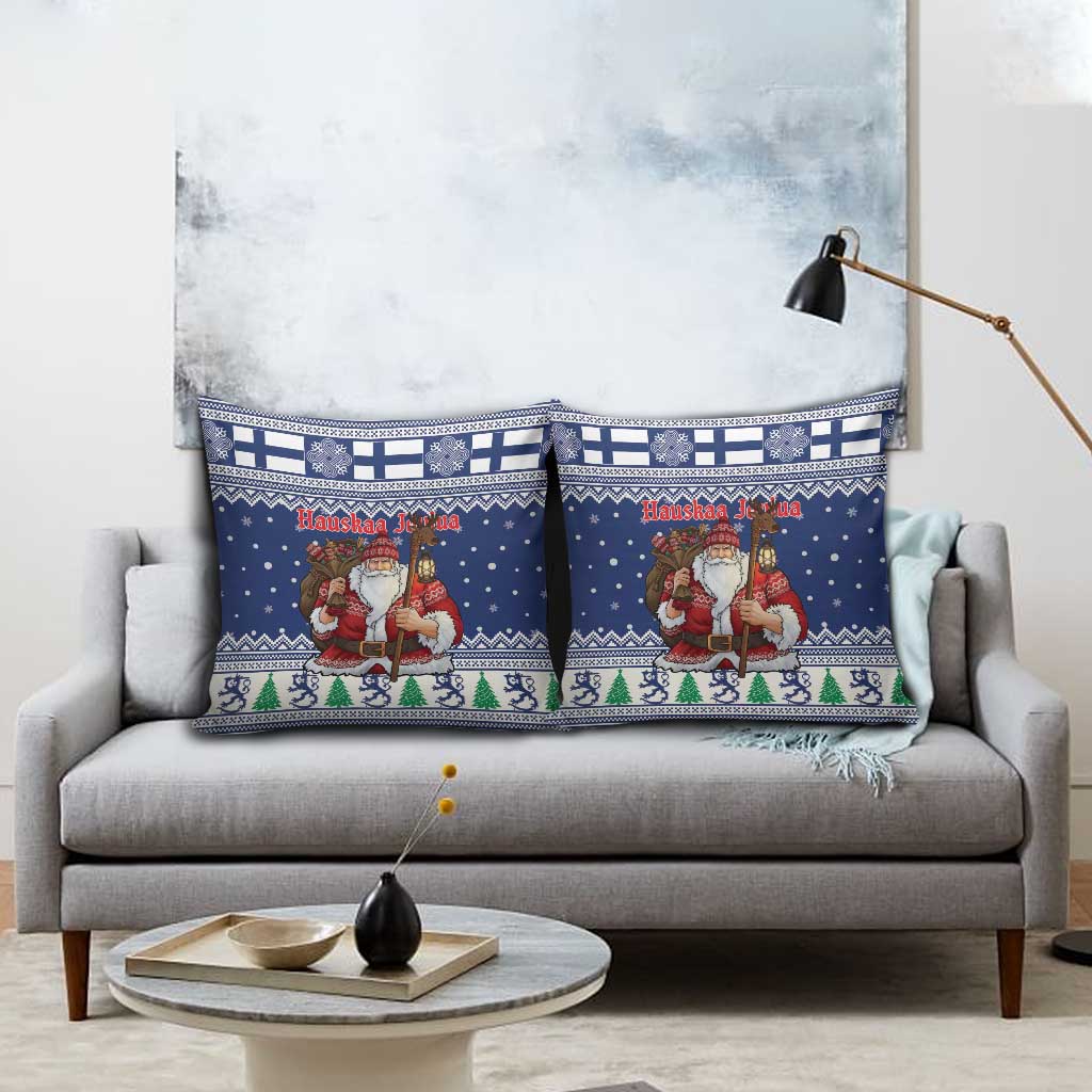 Funny Finland Christmas Pillow Cover Hauskaa Joulua Joulupukki - Wonder Print Shop