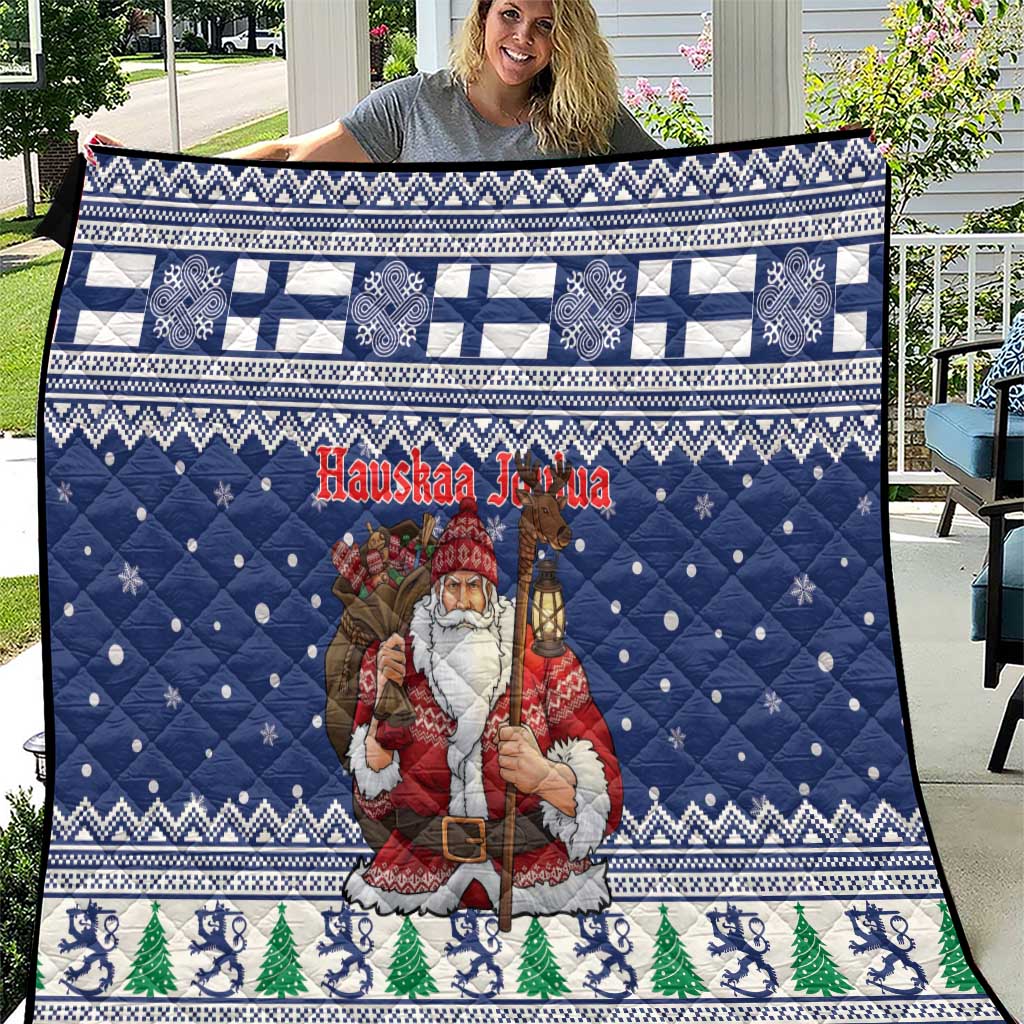 Funny Finland Christmas Quilt Hauskaa Joulua Joulupukki - Wonder Print Shop