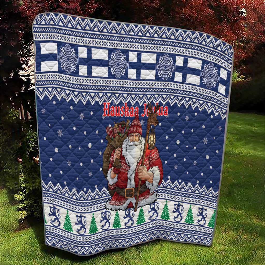 Funny Finland Christmas Quilt Hauskaa Joulua Joulupukki - Wonder Print Shop