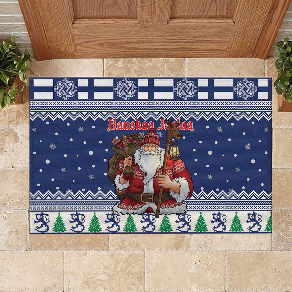 Funny Finland Christmas Rubber Doormat Hauskaa Joulua Joulupukki - Wonder Print Shop
