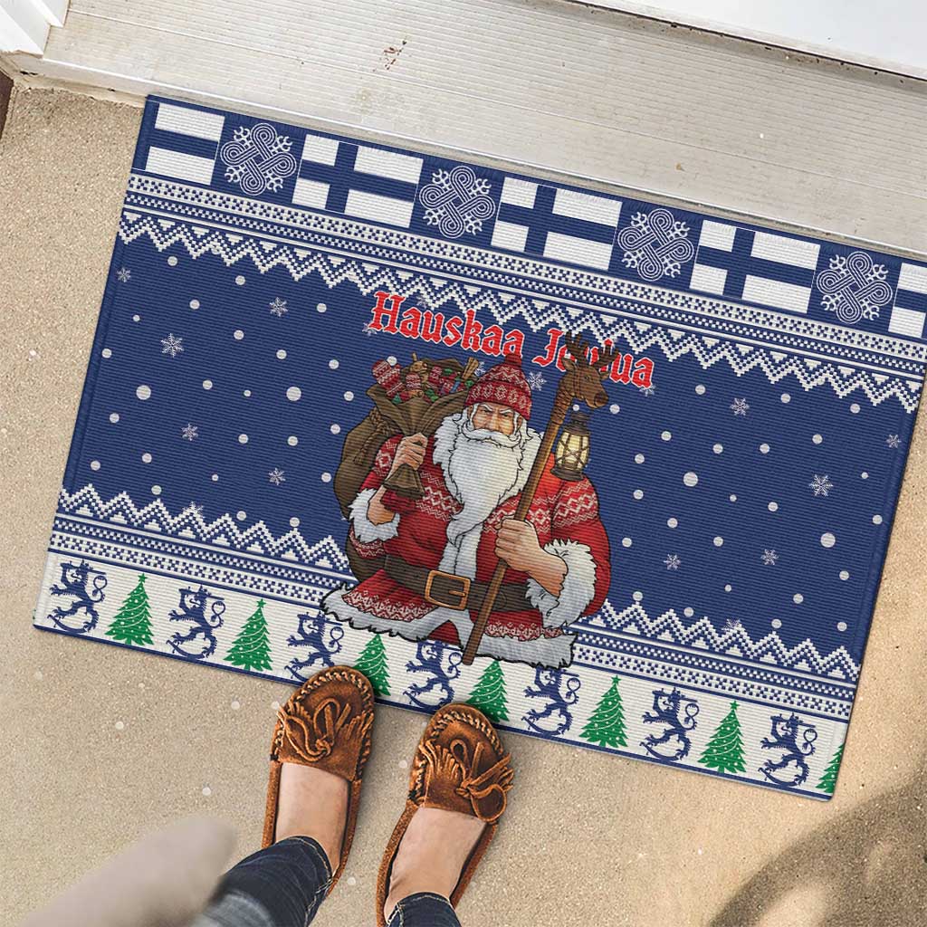 Funny Finland Christmas Rubber Doormat Hauskaa Joulua Joulupukki - Wonder Print Shop