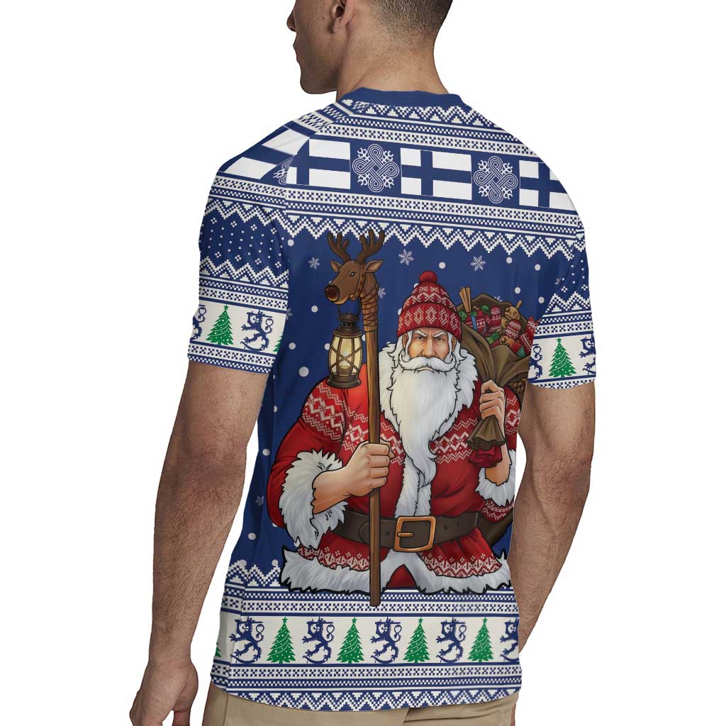 Funny Finland Christmas Rugby Jersey Hauskaa Joulua Joulupukki - Wonder Print Shop