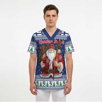 Funny Finland Christmas Scrub Top Hauskaa Joulua Joulupukki - Wonder Print Shop