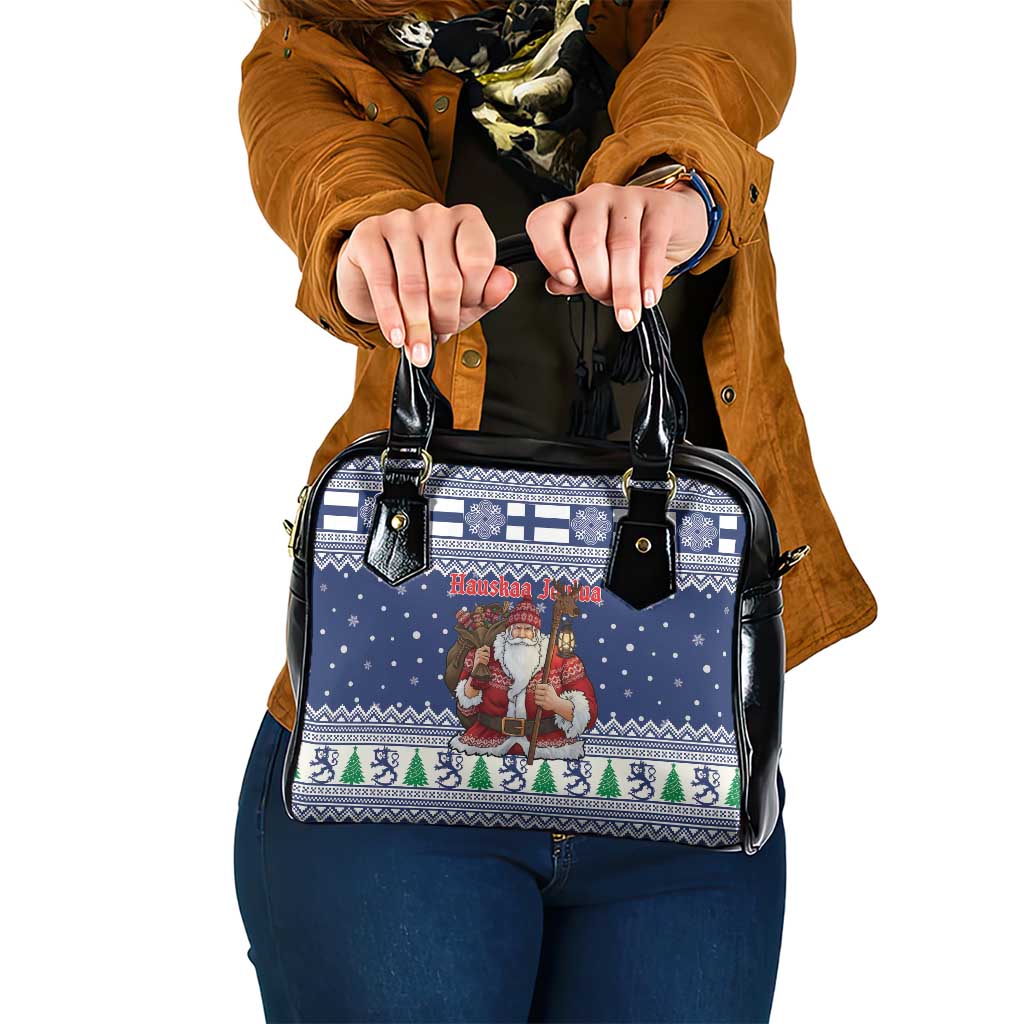 Funny Finland Christmas Shoulder Handbag Hauskaa Joulua Joulupukki - Wonder Print Shop