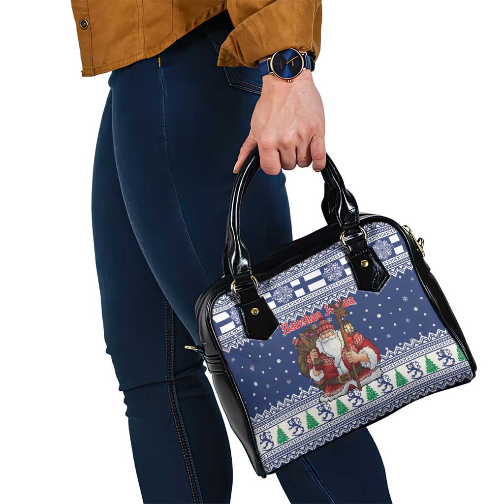 Funny Finland Christmas Shoulder Handbag Hauskaa Joulua Joulupukki - Wonder Print Shop