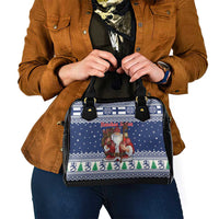 Funny Finland Christmas Shoulder Handbag Hauskaa Joulua Joulupukki - Wonder Print Shop