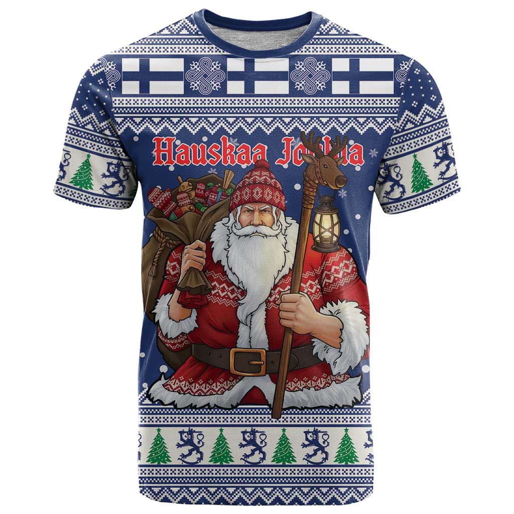 Funny Finland Christmas T Shirt Hauskaa Joulua Joulupukki - Wonder Print Shop