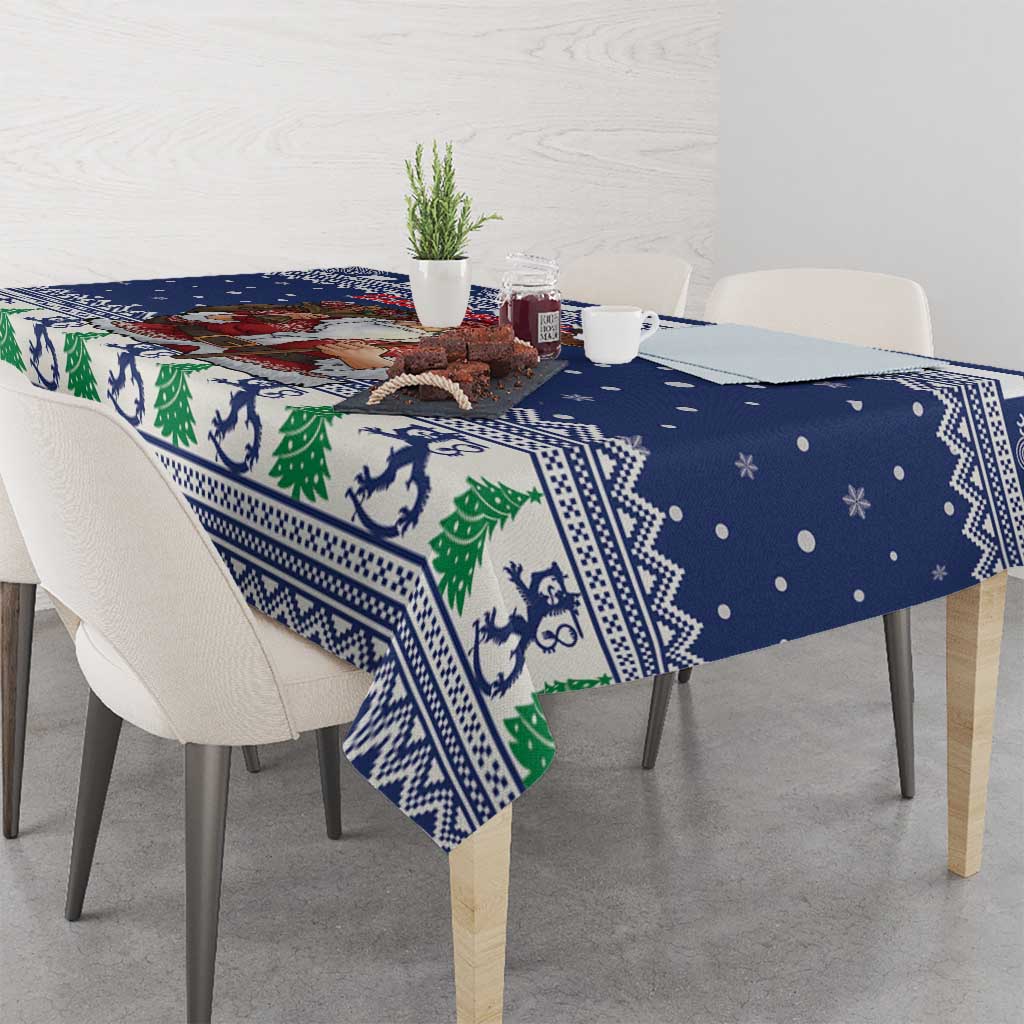 Funny Finland Christmas Tablecloth Hauskaa Joulua Joulupukki - Wonder Print Shop
