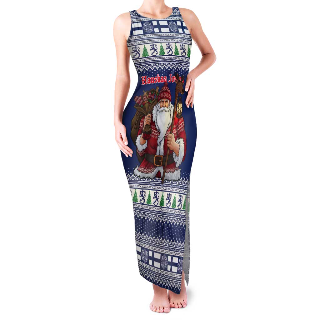 Funny Finland Christmas Tank Maxi Dress Hauskaa Joulua Joulupukki - Wonder Print Shop