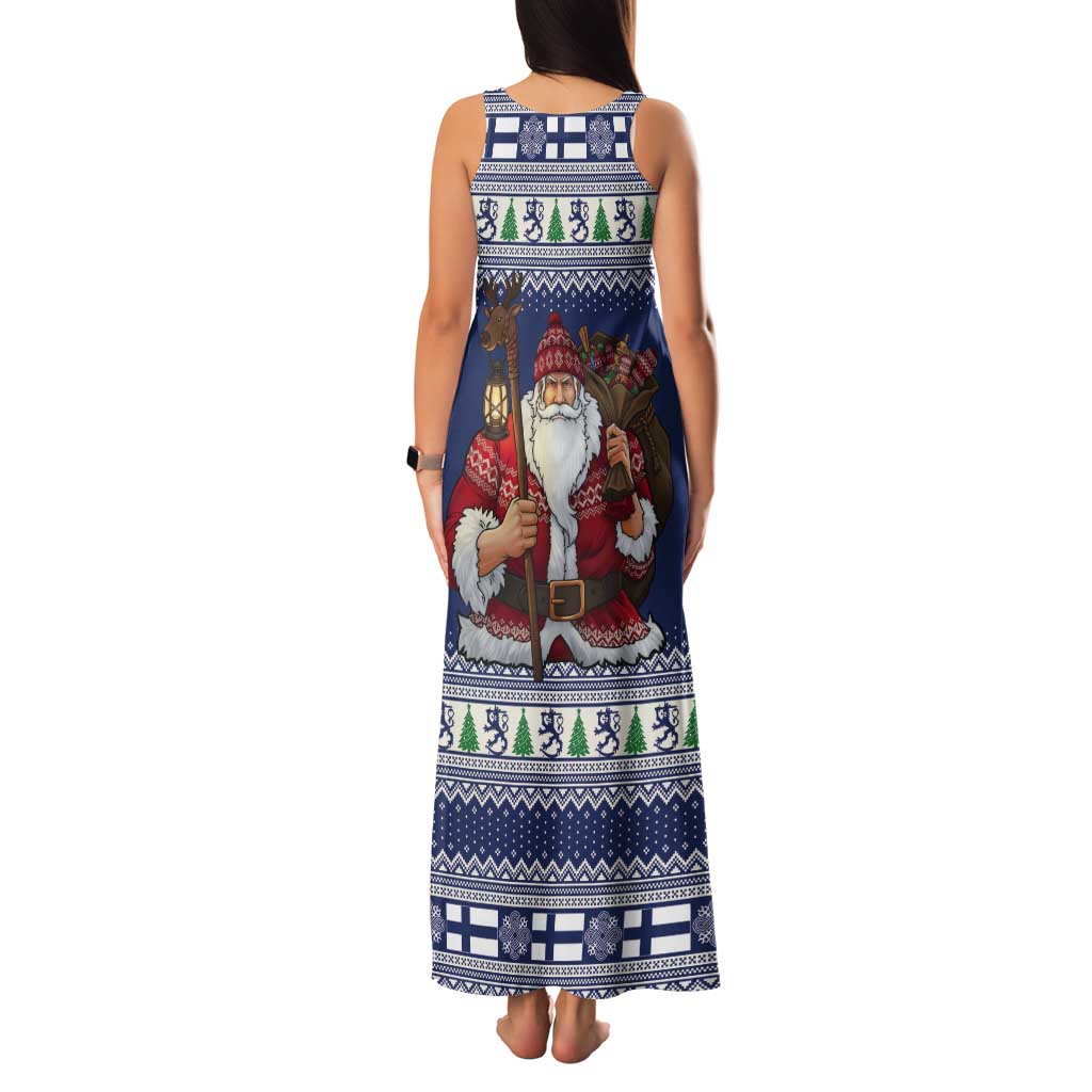Funny Finland Christmas Tank Maxi Dress Hauskaa Joulua Joulupukki - Wonder Print Shop
