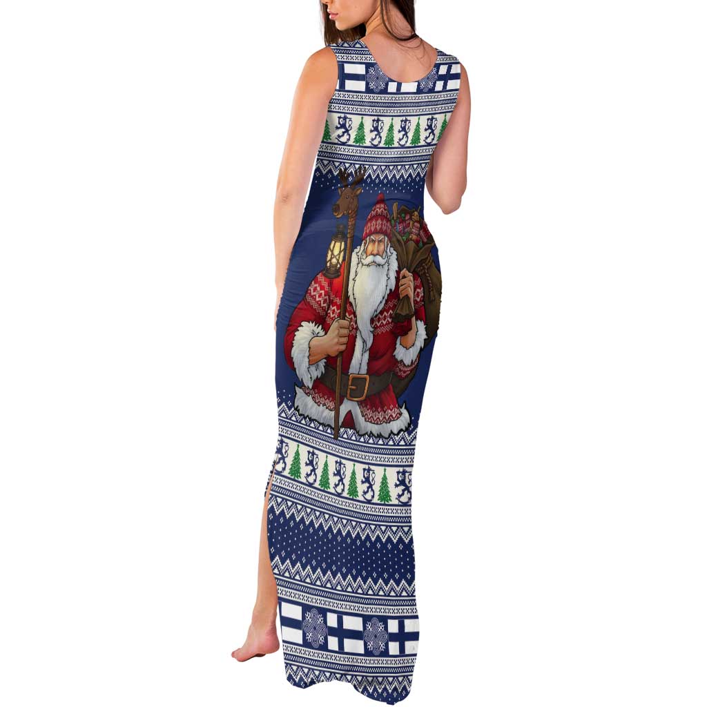 Funny Finland Christmas Tank Maxi Dress Hauskaa Joulua Joulupukki - Wonder Print Shop