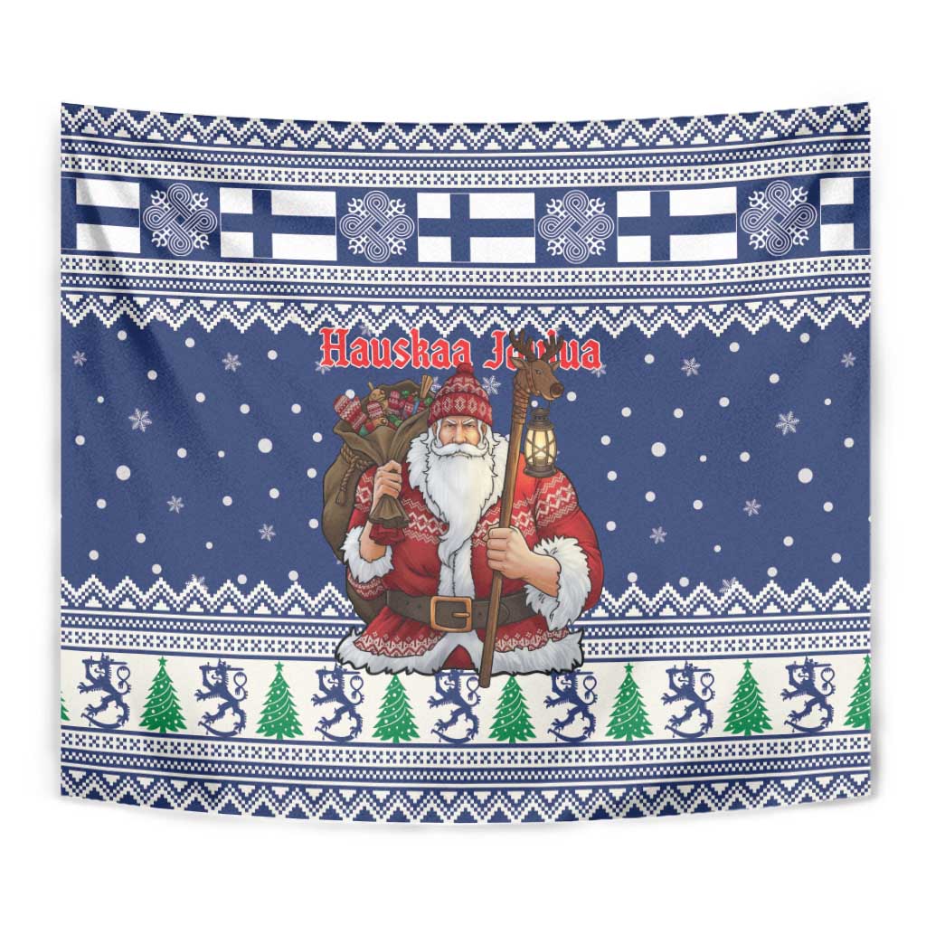 Funny Finland Christmas Tapestry Hauskaa Joulua Joulupukki - Wonder Print Shop