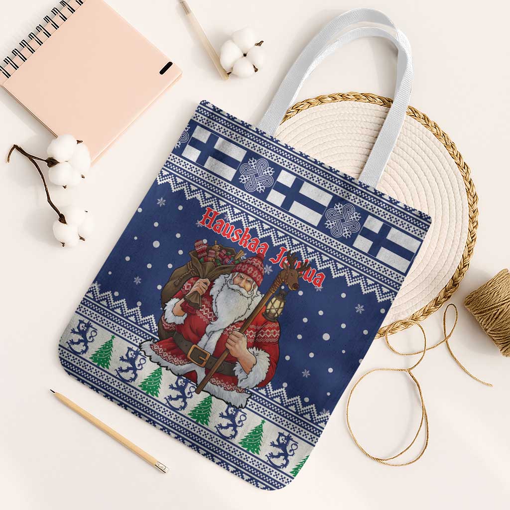Funny Finland Christmas Tote Bag Hauskaa Joulua Joulupukki - Wonder Print Shop