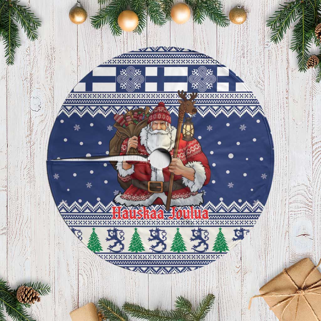 Funny Finland Christmas Tree Skirt Hauskaa Joulua Joulupukki - Wonder Print Shop
