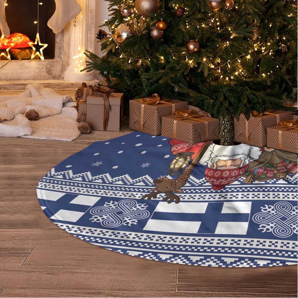 Funny Finland Christmas Tree Skirt Hauskaa Joulua Joulupukki - Wonder Print Shop