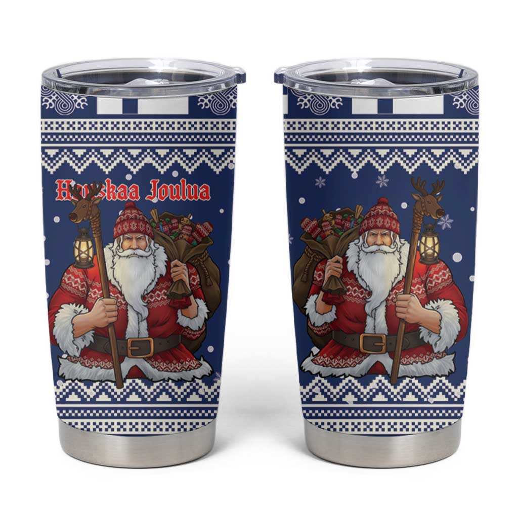 Funny Finland Christmas Tumbler Cup Hauskaa Joulua Joulupukki - Wonder Print Shop