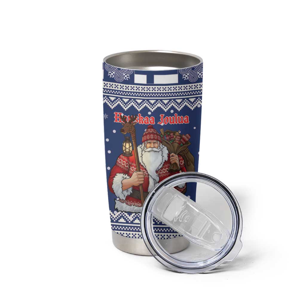 Funny Finland Christmas Tumbler Cup Hauskaa Joulua Joulupukki - Wonder Print Shop