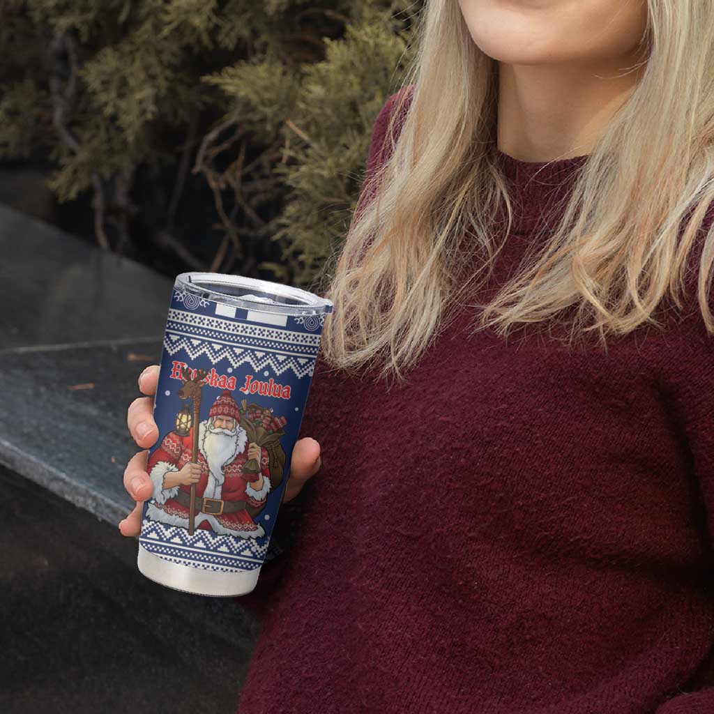 Funny Finland Christmas Tumbler Cup Hauskaa Joulua Joulupukki - Wonder Print Shop