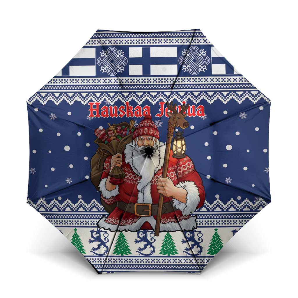 Funny Finland Christmas Umbrella Hauskaa Joulua Joulupukki - Wonder Print Shop