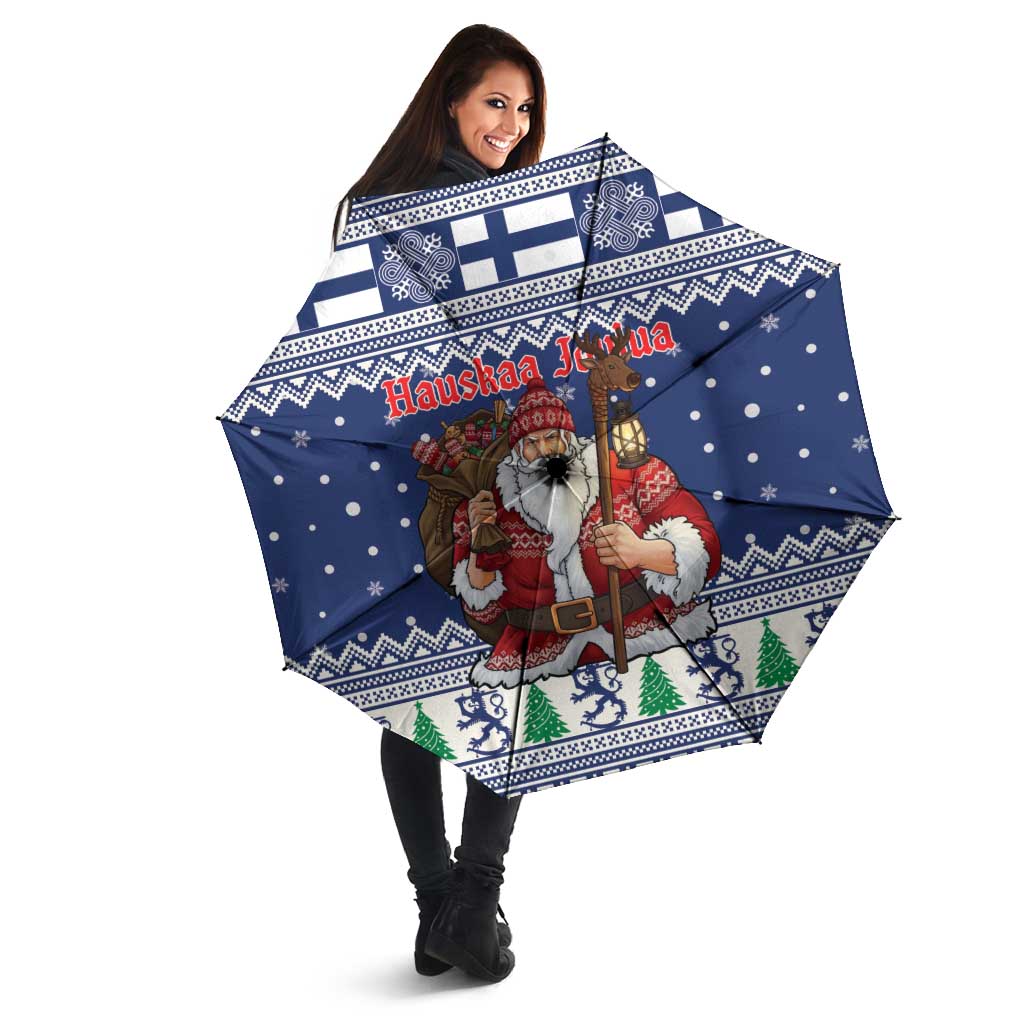 Funny Finland Christmas Umbrella Hauskaa Joulua Joulupukki - Wonder Print Shop