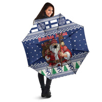 Funny Finland Christmas Umbrella Hauskaa Joulua Joulupukki - Wonder Print Shop