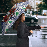 Funny Finland Christmas Umbrella Hauskaa Joulua Joulupukki - Wonder Print Shop