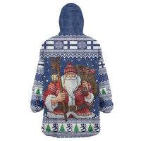 Funny Finland Christmas Wearable Blanket Hoodie Hauskaa Joulua Joulupukki - Wonder Print Shop