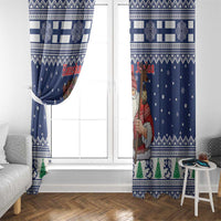 Funny Finland Christmas Window Curtain Hauskaa Joulua Joulupukki - Wonder Print Shop