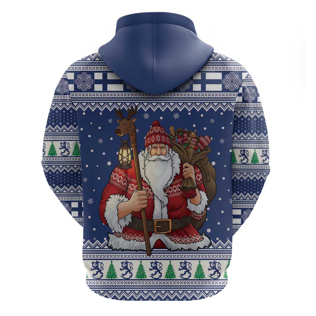 Funny Finland Christmas Zip Hoodie Hauskaa Joulua Joulupukki - Wonder Print Shop