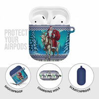 Finland Joulupukki Christmas AirPods Case Riding the Yule Goat - Wonder Print Shop