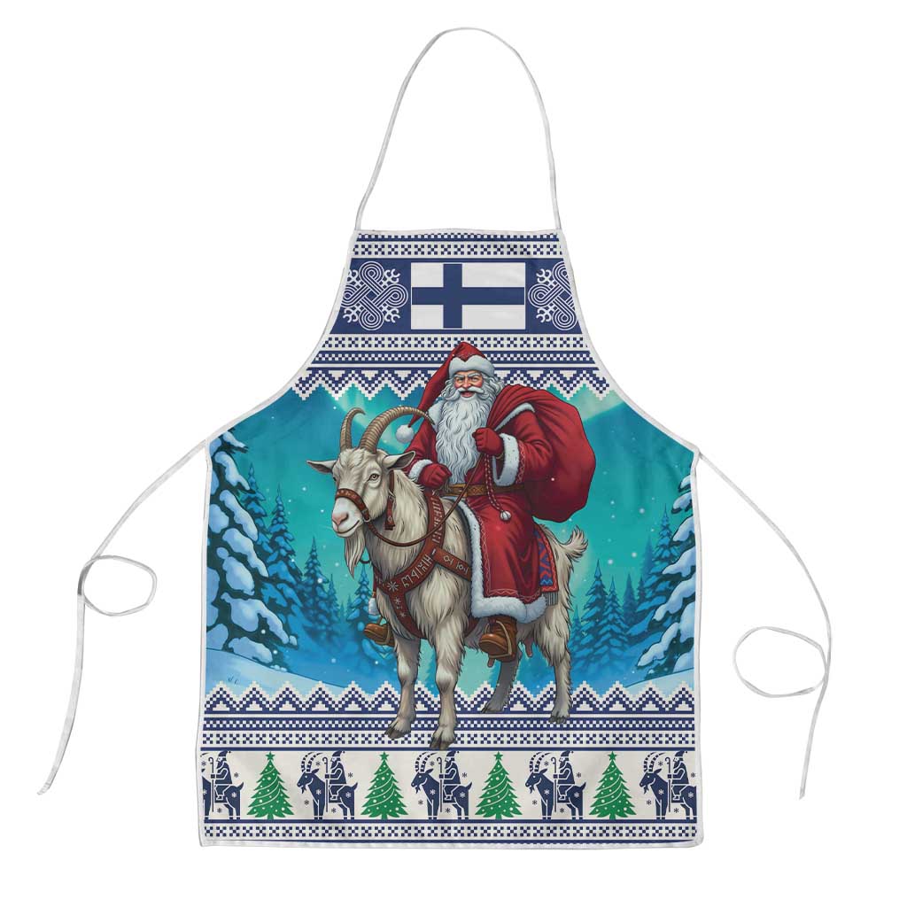 Finland Joulupukki Christmas Apron Riding the Yule Goat - Wonder Print Shop