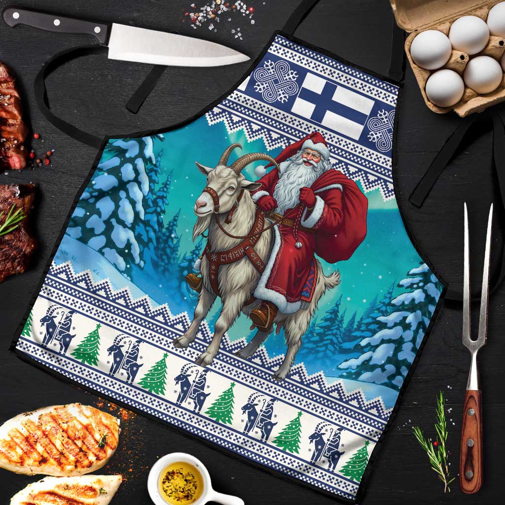 Finland Joulupukki Christmas Apron Riding the Yule Goat - Wonder Print Shop