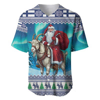 Finland Joulupukki Christmas Baseball Jersey Riding the Yule Goat - Wonder Print Shop