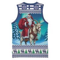 Finland Joulupukki Christmas Basketball Jersey Riding the Yule Goat - Wonder Print Shop
