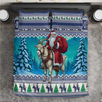 Finland Joulupukki Christmas Bedding Set Riding the Yule Goat - Wonder Print Shop