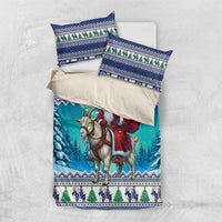 Finland Joulupukki Christmas Bedding Set Riding the Yule Goat - Wonder Print Shop