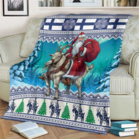 Finland Joulupukki Christmas Blanket Riding the Yule Goat - Wonder Print Shop