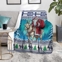 Finland Joulupukki Christmas Blanket Riding the Yule Goat - Wonder Print Shop