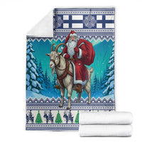 Finland Joulupukki Christmas Blanket Riding the Yule Goat - Wonder Print Shop