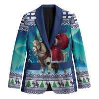 Finland Joulupukki Christmas Blazer Riding the Yule Goat - Wonder Print Shop