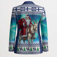 Finland Joulupukki Christmas Blazer Riding the Yule Goat - Wonder Print Shop