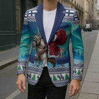 Finland Joulupukki Christmas Blazer Riding the Yule Goat - Wonder Print Shop