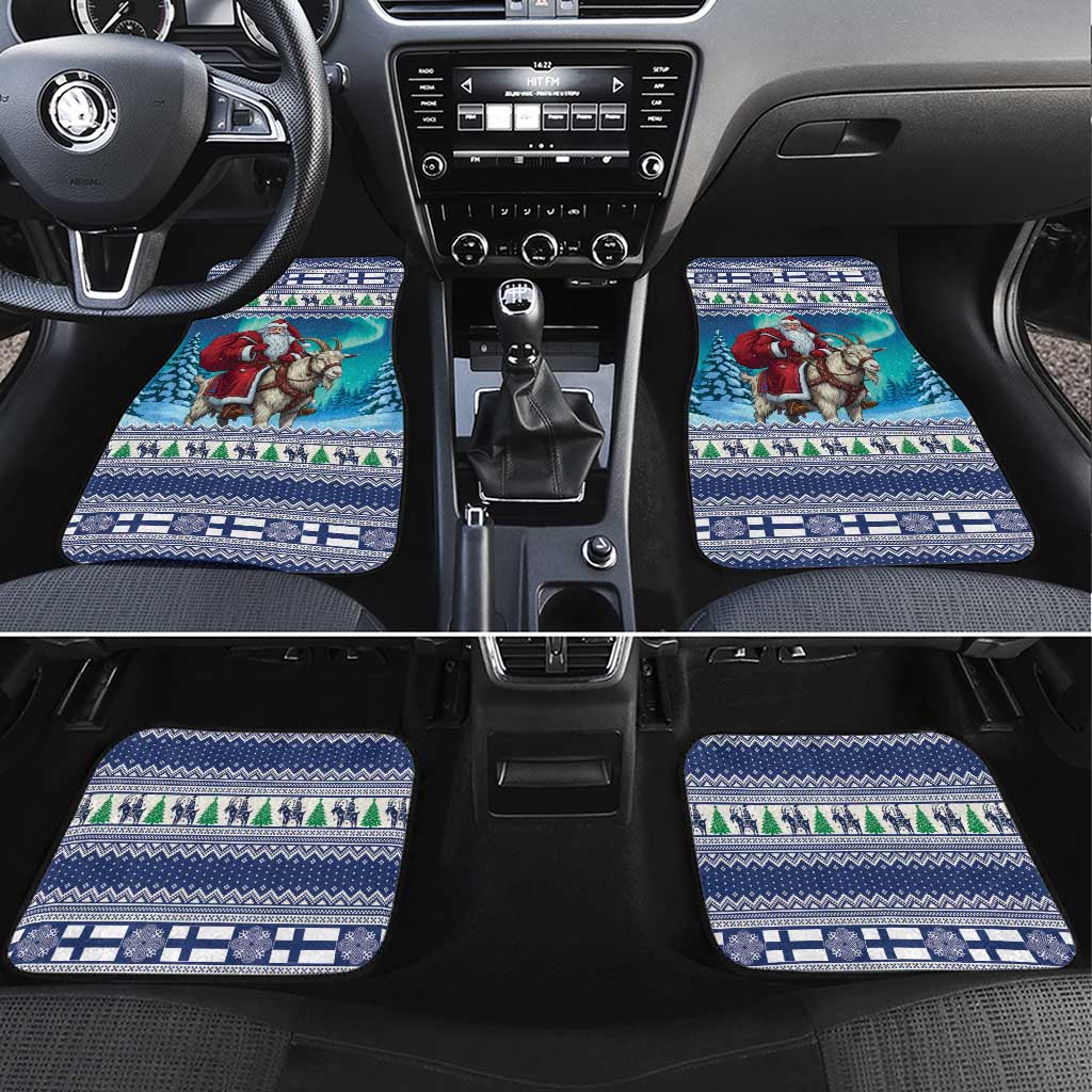 Finland Joulupukki Christmas Car Mats Riding the Yule Goat - Wonder Print Shop