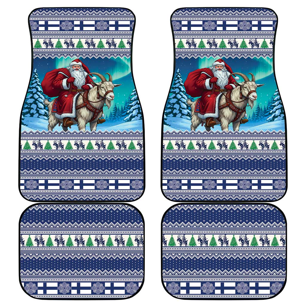 Finland Joulupukki Christmas Car Mats Riding the Yule Goat - Wonder Print Shop