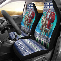Finland Joulupukki Christmas Car Seat Cover Riding the Yule Goat - Wonder Print Shop