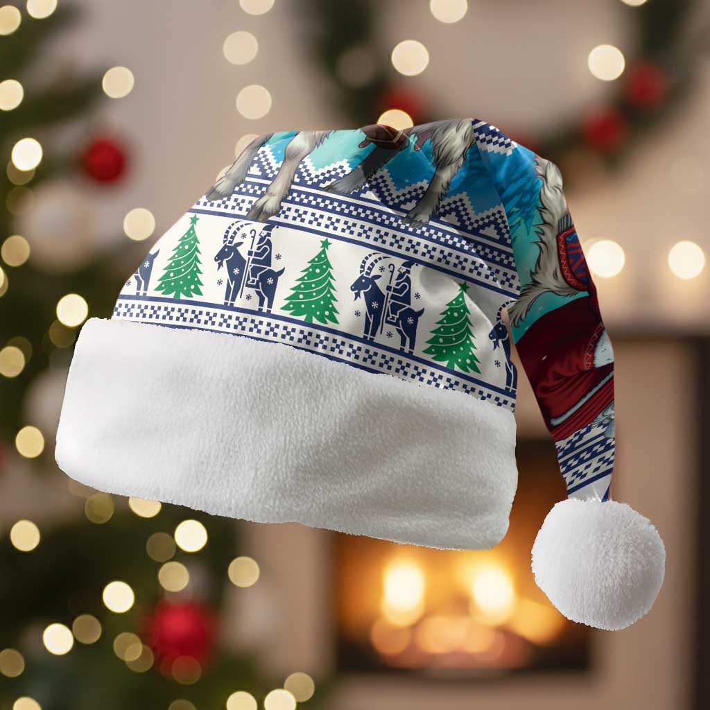 Finland Joulupukki Christmas Santa Hat Riding the Yule Goat - Wonder Print Shop