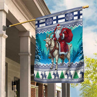 Finland Joulupukki Christmas Garden Flag Riding the Yule Goat - Wonder Print Shop