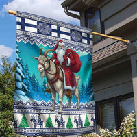 Finland Joulupukki Christmas Garden Flag Riding the Yule Goat - Wonder Print Shop