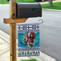 Finland Joulupukki Christmas Garden Flag Riding the Yule Goat - Wonder Print Shop